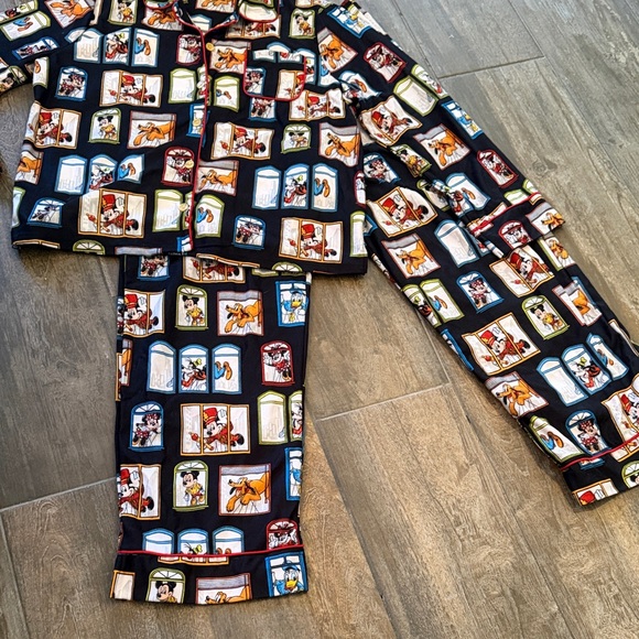 Disney Black Multicolor Character Pajama Set - Picture 4 of 11